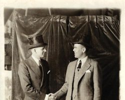 Howard Ehmke on left. Photo courtesy of the Silver Creek Historical Center.