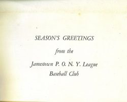 1947 Jamestown Falcons Christmas card greeting Falcons Xmas card 1947 inside