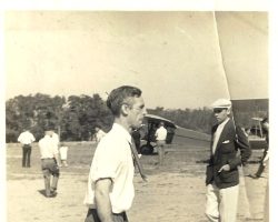 Dr. Harold Blaisdell at Jamestown Air Races. August 21, 1932.