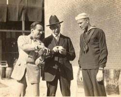 Actor Douglas Fairbanks (left), pitching great Grover Cleveland Alexander (center) and Howard Ehmke (right) circa 1918 when Ehmke was in tyhe Navy. The photo was taken at a war effort fundraiser in California.