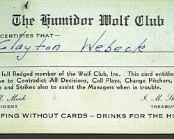 Humidor Wolf Club membership card Humidor Wolf Club
