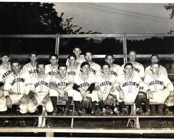 1940 Jamestown Falcons team. John Newman, second from right in back row. 1940 Jamestown Falcons team. John Newman, second from right in back row.d-from-right