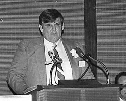 Jim McCusker at his 1982 CSHOF induction.