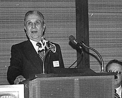 Leo Squinn at his CSHOF induction,1982.