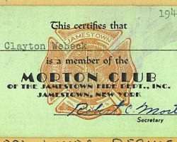 1941 Morton Club membership card Morton Club 1941