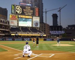 Irv Noren throwing out first pitch in San Diego September 2014. Irv Noren throwing out first pitch in San Diego September 2014.-San-Diego