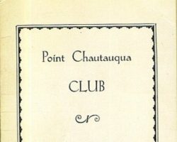 1942 Point Chautauqua scorecard Point Chautauqua golf 1942 cover