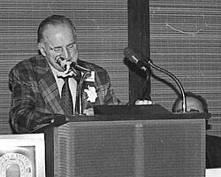 Walt Brown at his 1982 CSHOF induction.