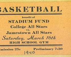 1940 basketball benefit ticket basketball 1940
