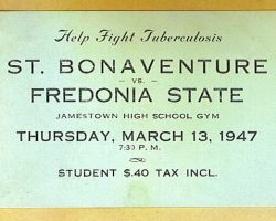 1947 Basketball benefit ticket basketball 3-13-47