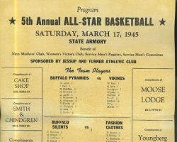 1945 All-Star basketball benefit program basketball game (1) 3-17-45