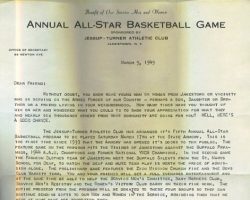 1945 All-Star basketball benefit letter basketball game (2) 3-17-45