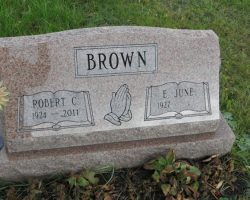 Bob Brown's grave marker. Bob Brown's grave marker.