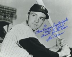 Irv Noren autographed photo. Irv Noren