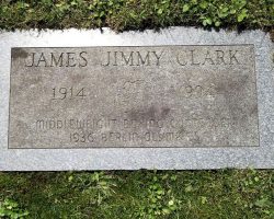 Burial marker of James Clark