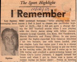 I Remember. <em>Post-Journal</em> (Jamestown), October 10, 1959. I Remember. <em>Post-Journal</em> (Jamestown), October 10, 1959.