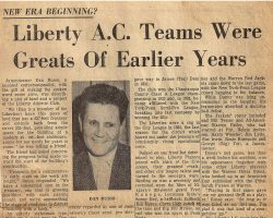 Liberty A.C Teams Were Greats Of Earlier Years Liberty A.C Teams Were Greats Of Earlier Years