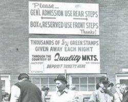 Marty Haines working at the turnstiles at College Stadium. Marty Haines working at the turnstiles at College Stadium