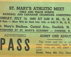 1940 St. Mary's Athletic Meet pass track & field Dunkirk 1940