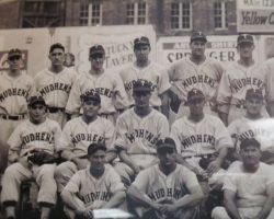 Walt Brown, back row, third from left, with the 1944 Toledo Mud Hens Walt Brown, back row, third from left, with the 1944 Toledo Mud Hens