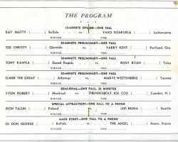 1940 wrestling program card wrestling program 1940 card