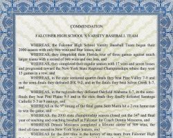 Commendation by the Chautauqua County Legislature. October 25, 2000. Commendation by the Chautauqua County Legislature. October 25, 2000.