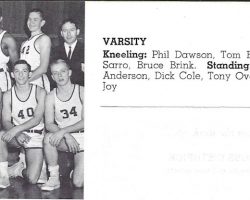 Jamestown High School basketball team. 1962-63.