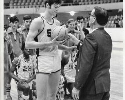 Donn Johnston receiving 1969 Sectionals MVP award. Donn Johnston receiving 1969 Section VI MVP award.