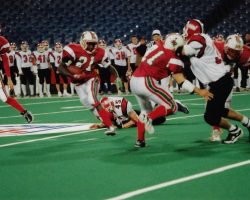 Aaron Leeper running for Jamestown High School. 2000. Aaron Leeper running for Jamestown High School. 2000.
