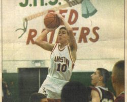 Anthony Barone pulls up for a jump shot. <em>Post-Journal</em> (Jamestown), 1997.