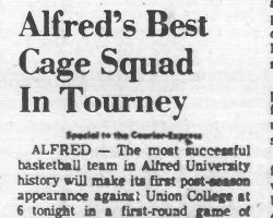 Alfred's Best Cage Squad In Tourney. March 7, 1981.