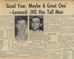 'Good Year, Maybe A Great One' -- Leonard; JHS Has Tall Men. <em>Post-Journal</em> (Jamestown), December 1968. 'Good Year, Maybe A Great One' -- Leonard; JHS Has Tall Men. December 1968.