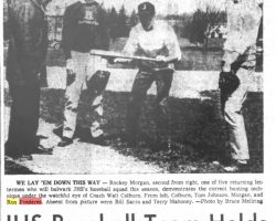 JHS Baseball Team Holds Initial Outdoor Workouts. April 16, 1963.