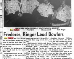 Frederes. Ringer Lead Bowlers. June 4, 1963.