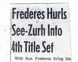 Frederes Hurls See-Zurh Into 4th Title Set.