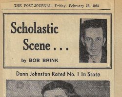 Donn Johnston Rate No. 1 in State. <em>Post-Journal</em> (Jamestown), February 28, 1969. Donn Johnston Rate No. 1 in State. February 28, 1969.