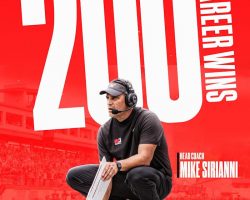 Mike Sirianni, the head football coach at Washington & Jefferson College, won his 200th career game on November 1, 2025.
