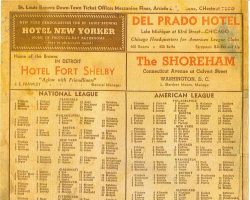 1947 St. Louis Browns Score Card page 4 - courtesy of Tom Brown 1947 St. Louis Browns Score Card page 4