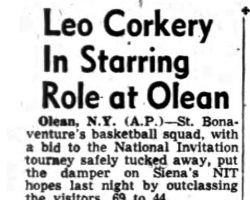 Leo Corkery In Starring Role at Olean. March  1952.