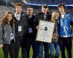 Conlan and his family at Penn State in 2014.