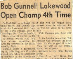 Bob Gunnell Lakewood Open Champ 4th Time.