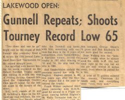 Gunnell Repeats; Shoots Tourney Record Low 65.