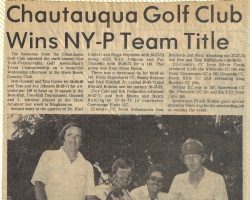 Chautauqua Golf Club Wins NY-P Team Title.