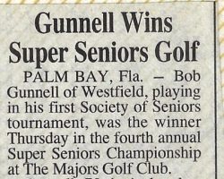 Gunnell Wins Super Seniors Golf. 2004.