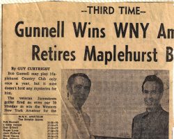 Gunnell Wins WNY Amateur, Retires Maplehurst Bowl. 1971.