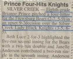 Prince Four-Hits Knights. 1994.