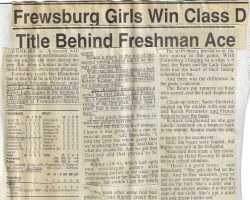 Frewsburg Girls Win Class D Title Behind Freshman Ace. 1995.