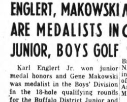 Englert, Makowski Are Medalists In Junior, Boys Golf. August 22, 1950.