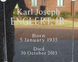 Dr. Karl J. Englert Jr. grave marker.