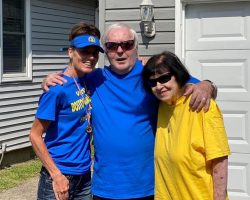 Jennifer with her parents, James and Sandra Giebner.